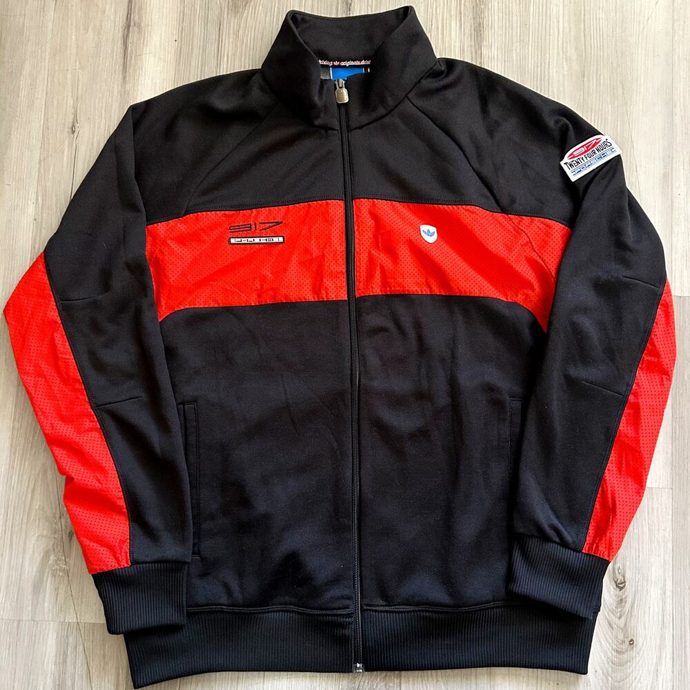 Adidas Porsche Design 917 Twenty Four Hours Retro Track Jacket Men Sz Large EUC